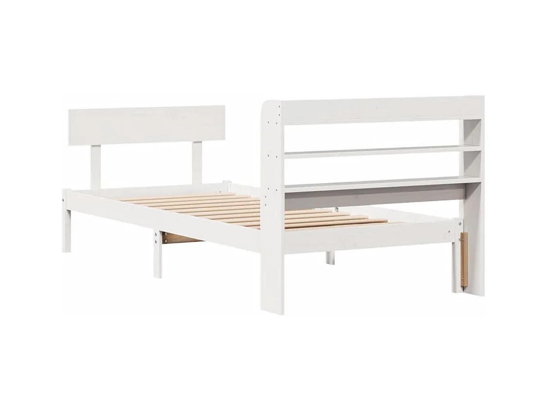 Bedframe zonder matras wit 90x200 cm massief grenenhout