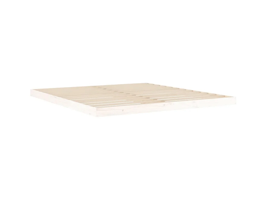 Bedframe zonder matras wit 180x200 cm massief grenenhout