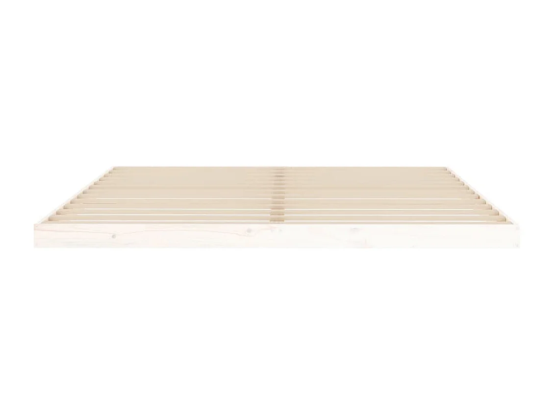Estructura de cama sin colchón blanca 180x200 cm madera maciza de pino