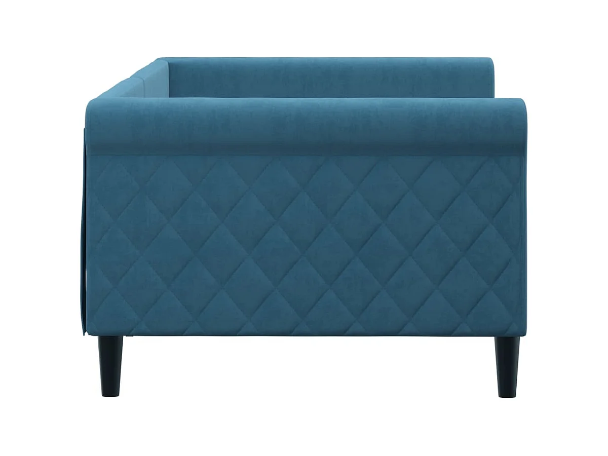 Daybed zonder matras blauw 90x200 cm fluweel