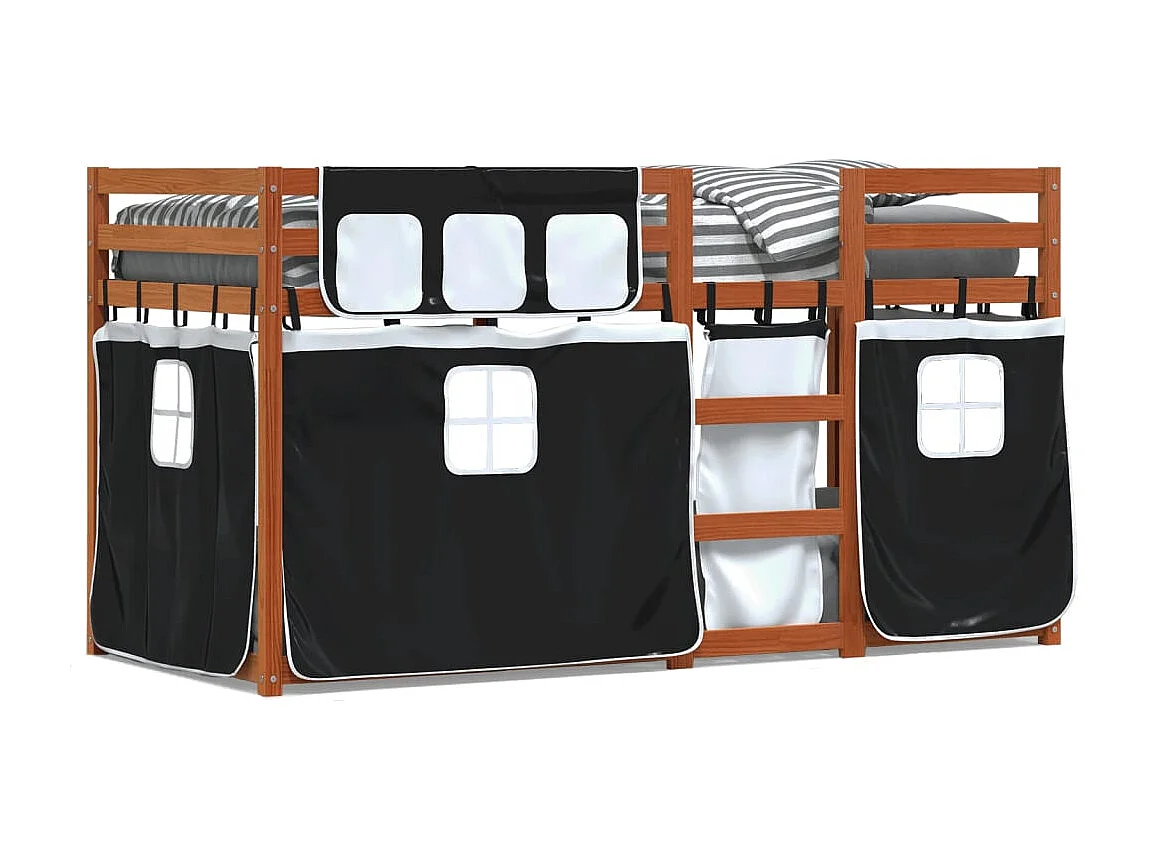 Lit superposé sans matelas 75x190 cm bois de pin massif