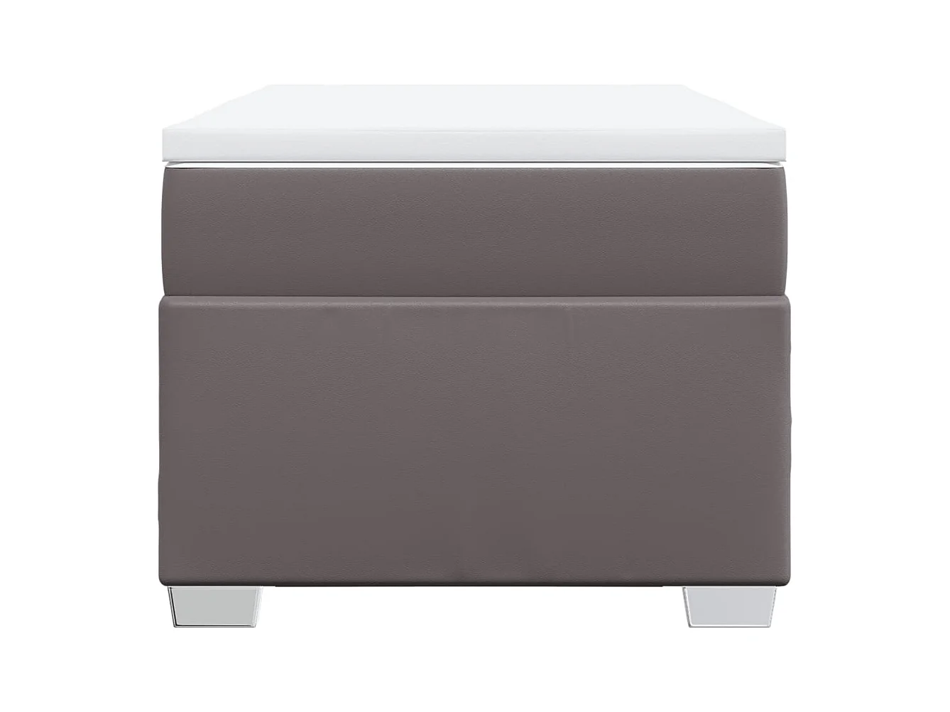 Lattenrost mit Matratze Grau 80x200 cm Kunstleder