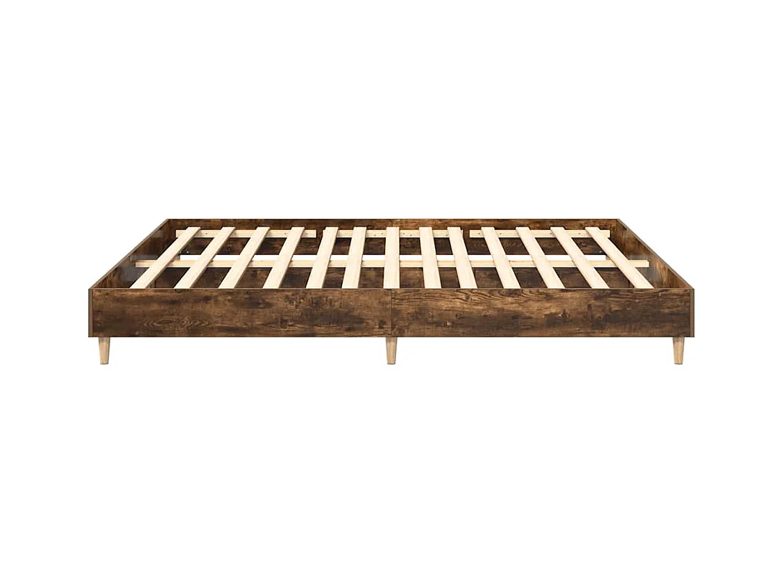 Bedframe zonder matras gerookt eiken 160x200 cm bewerkt hout