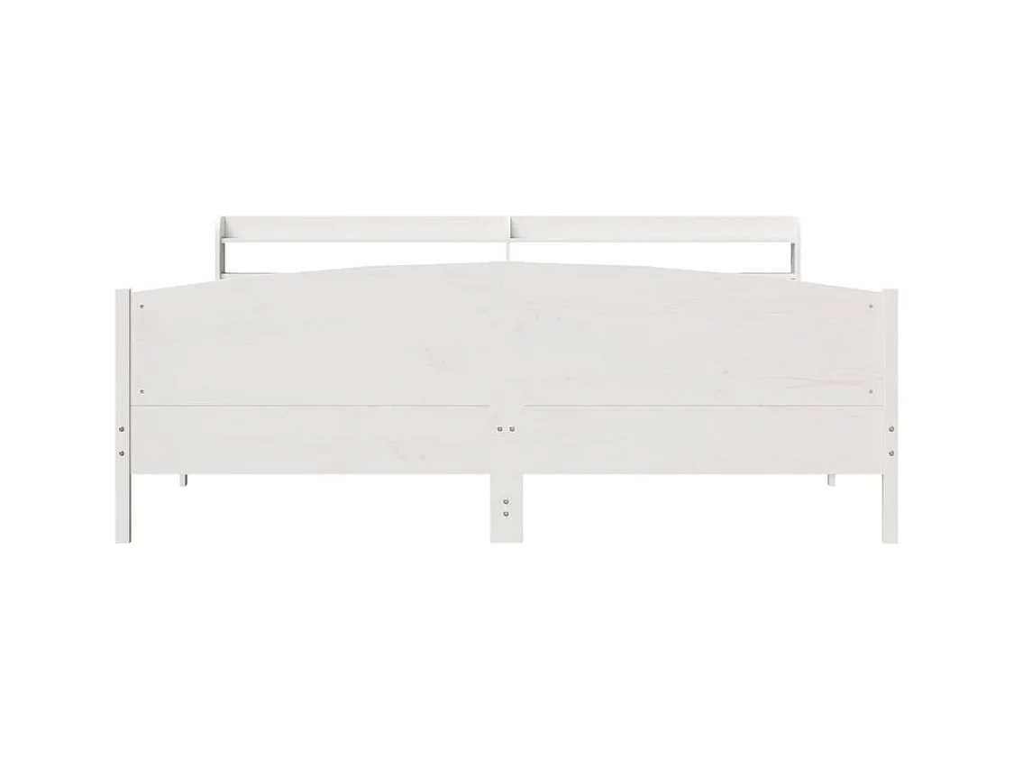 Struttura letto senza materasso bianco 180x200 cm in legno massello di pino