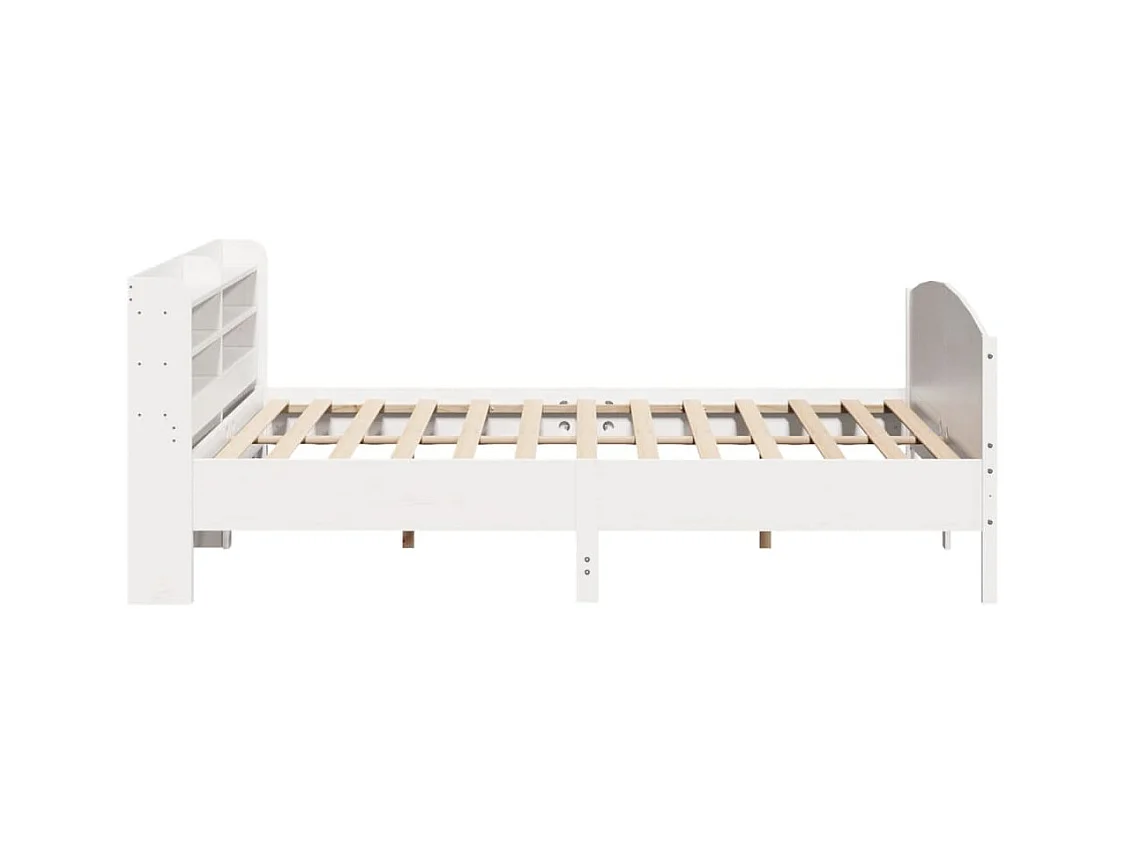 Struttura letto senza materasso bianco 180x200 cm in legno massello di pino