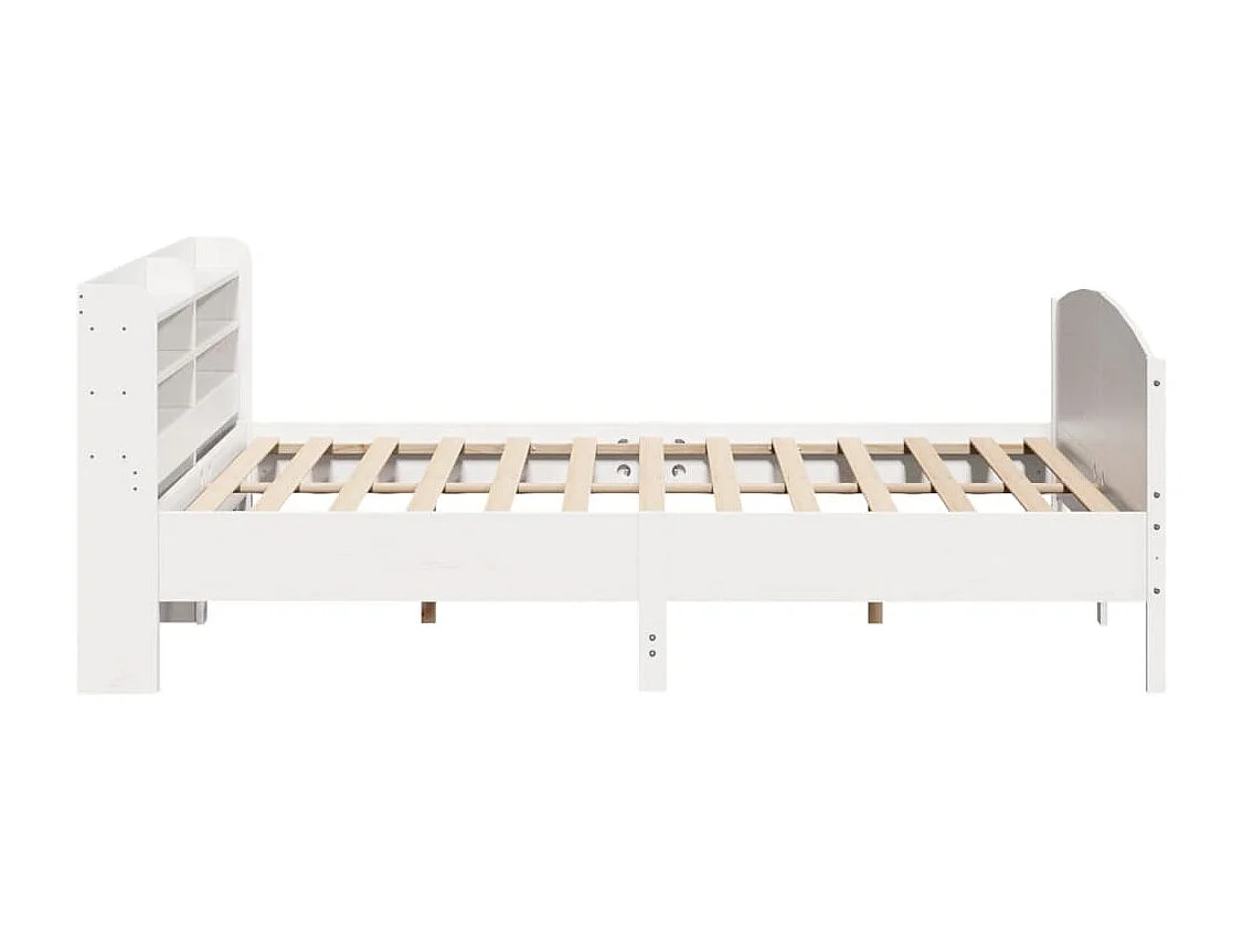 Struttura letto senza materasso bianco 180x200 cm in legno massello di pino