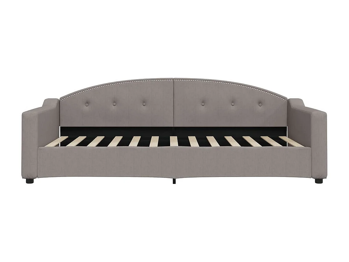 Lit de jour avec matelas taupe 100x200 cm tissu