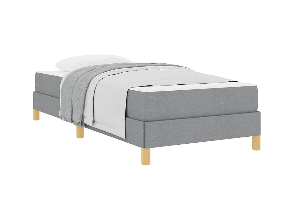 Letto a molle grigio chiaro e marrone 100 x 200 cm