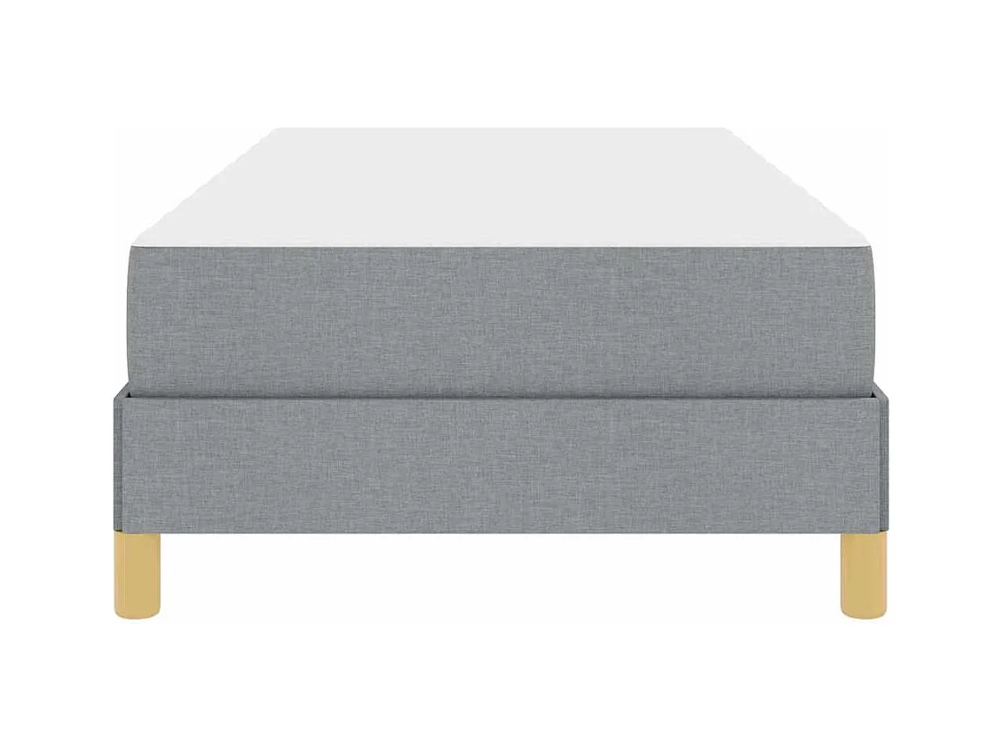 Letto a molle grigio chiaro e marrone 100 x 200 cm