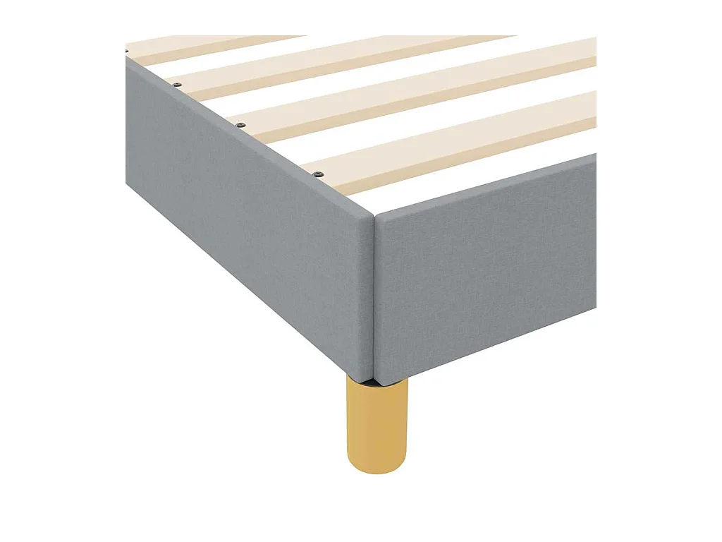 Letto a molle grigio chiaro e marrone 100 x 200 cm