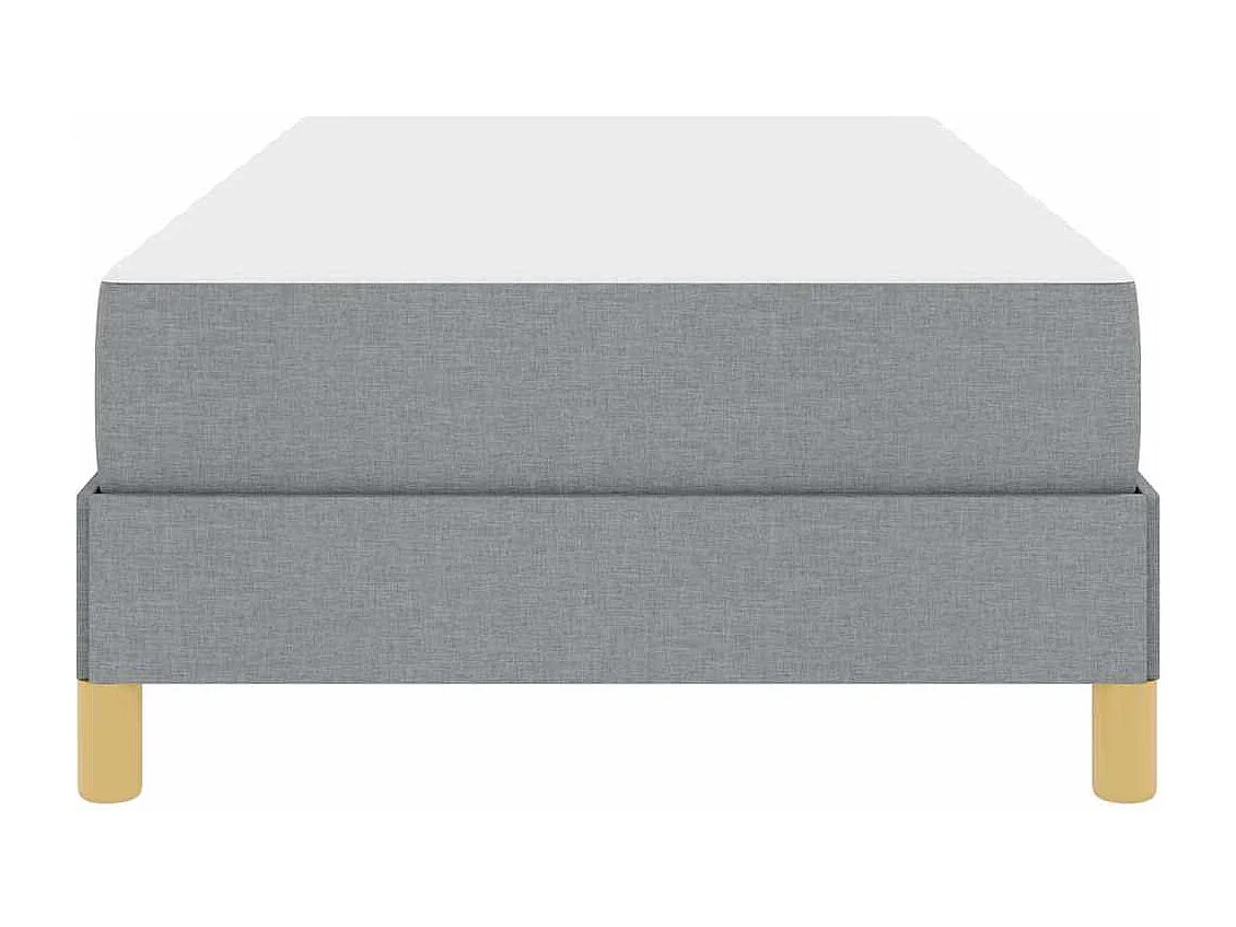 Letto a molle grigio chiaro e marrone 100 x 200 cm