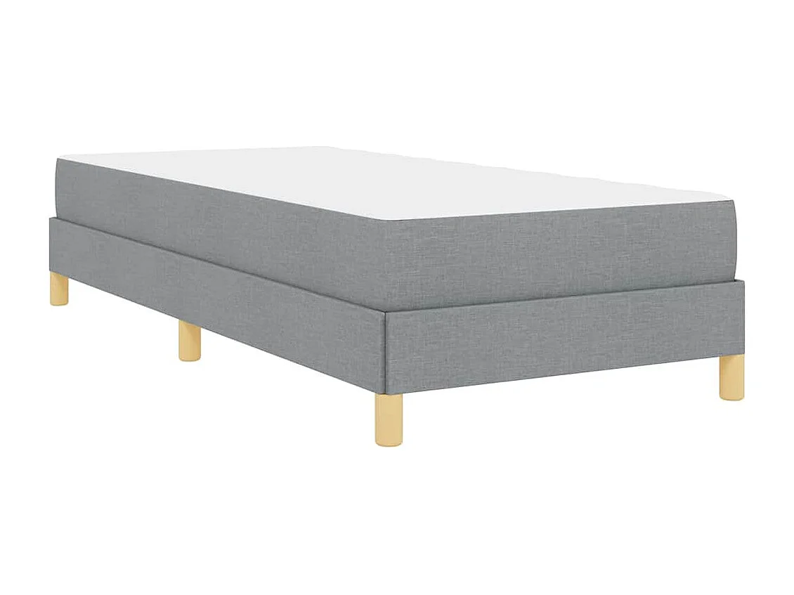 Letto a molle grigio chiaro e marrone 100 x 200 cm