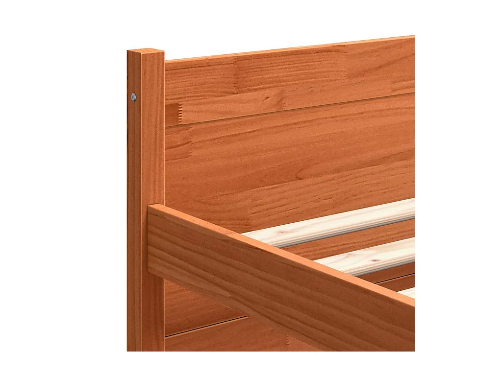 Bedframe Bruine was 140 x 200 cm Massief grenenhout