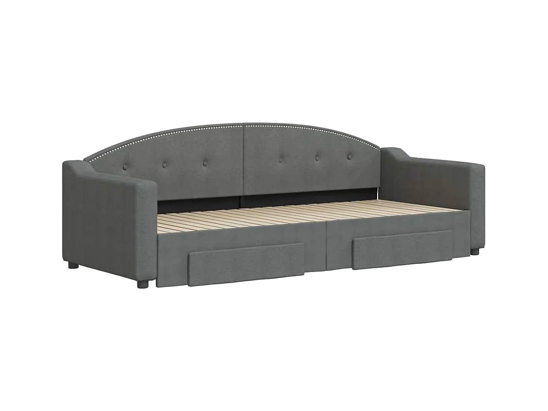 Dagbed met onderschuifbed en lades zonder matras 80x200 cm