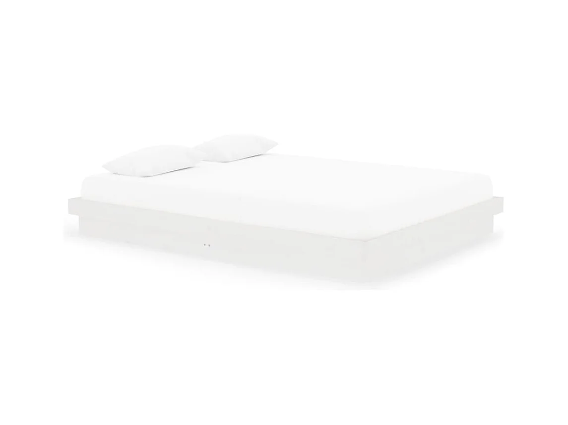 Bedframe zonder matras wit massief grenenhout