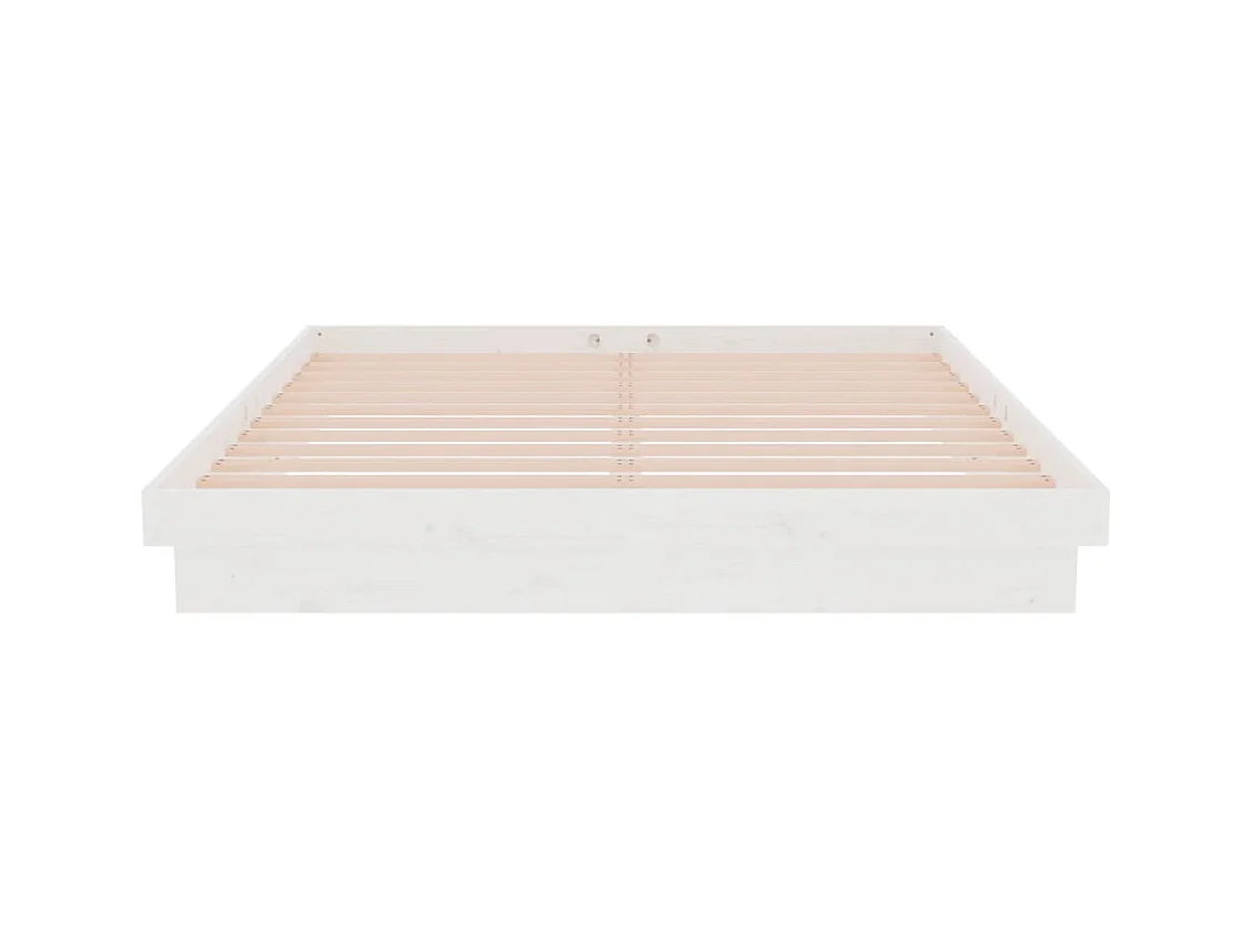 Bedframe zonder matras wit massief grenenhout