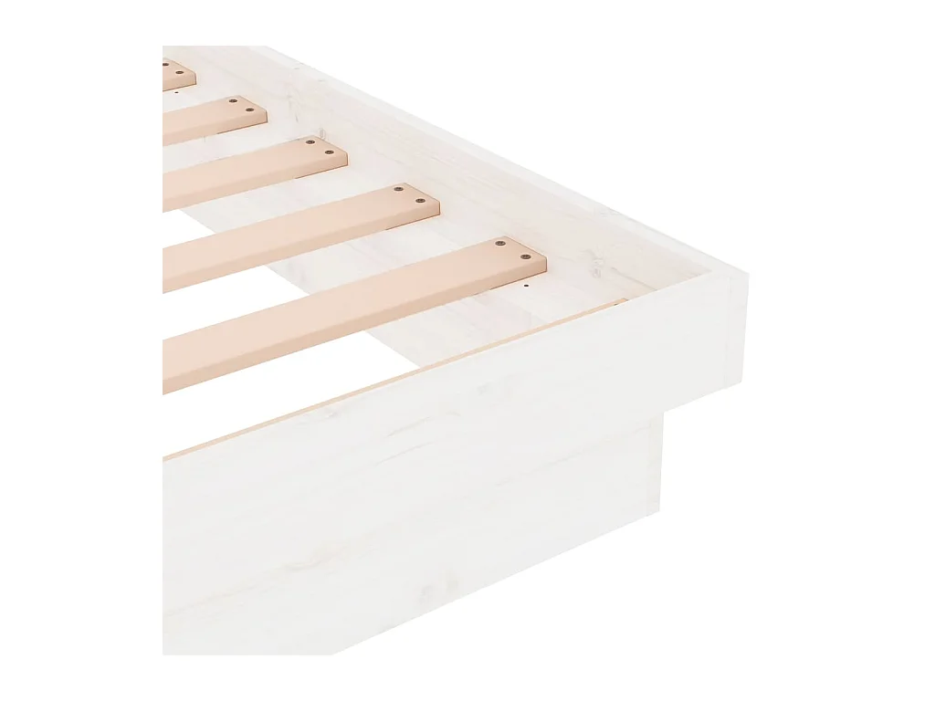 Bedframe zonder matras wit massief grenenhout