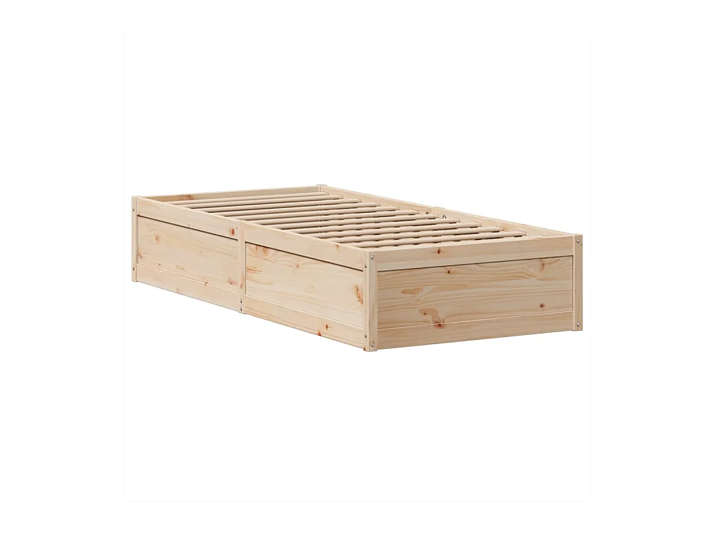 Estructura de cama sin colchón 90x200 cm madera maciza de pino