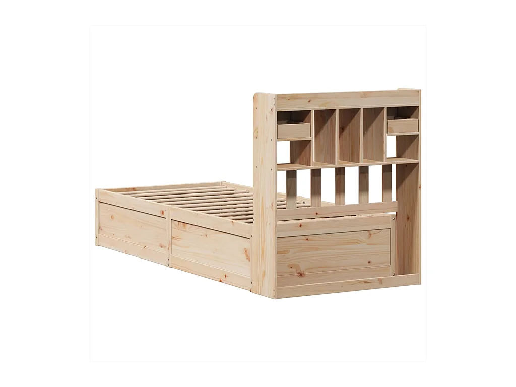 Estructura de cama sin colchón 90x200 cm madera maciza de pino