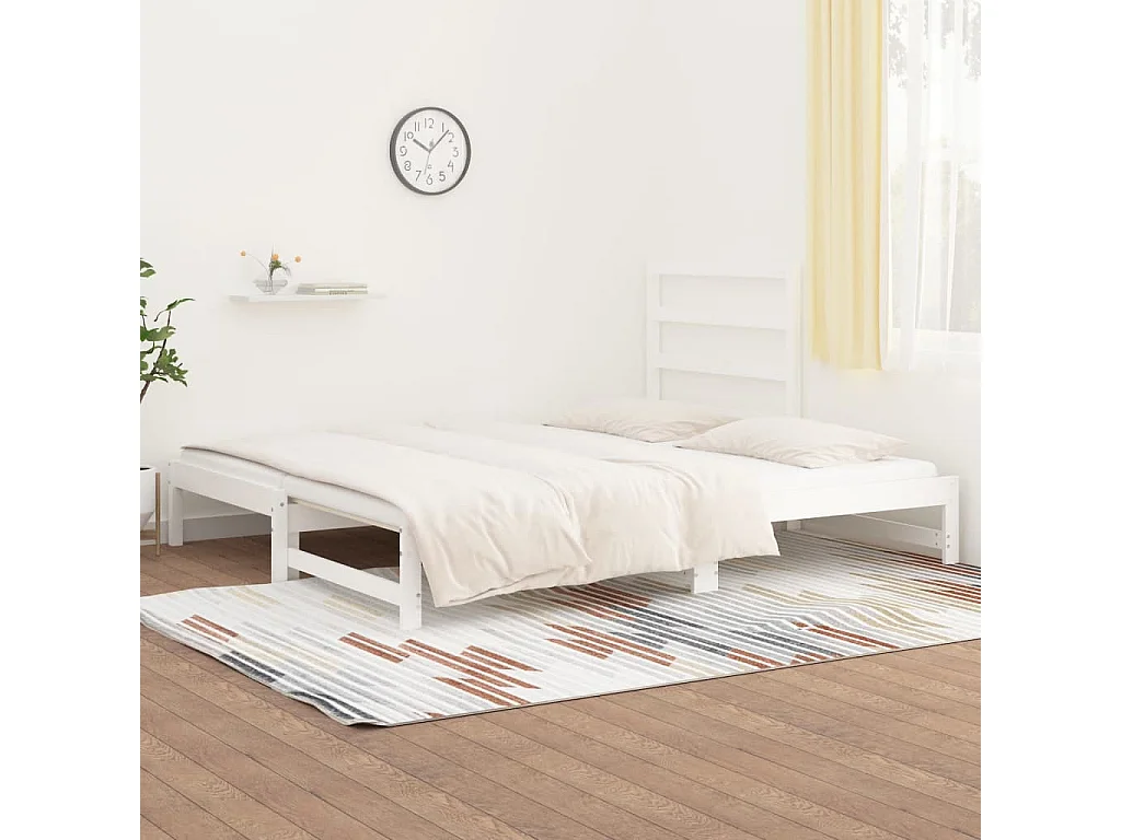 Schuifbed zonder matras wit 2x(90x200) cm