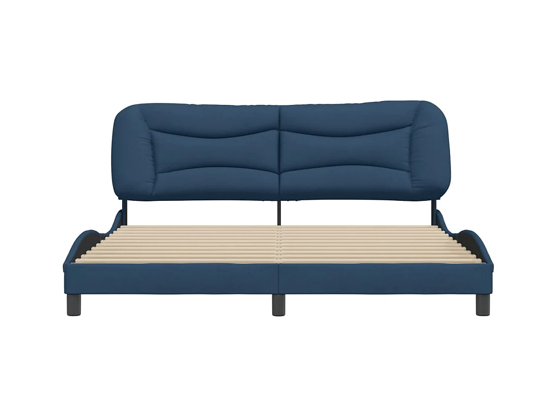 Bedframe zonder matras blauw 180x200 cm stof
