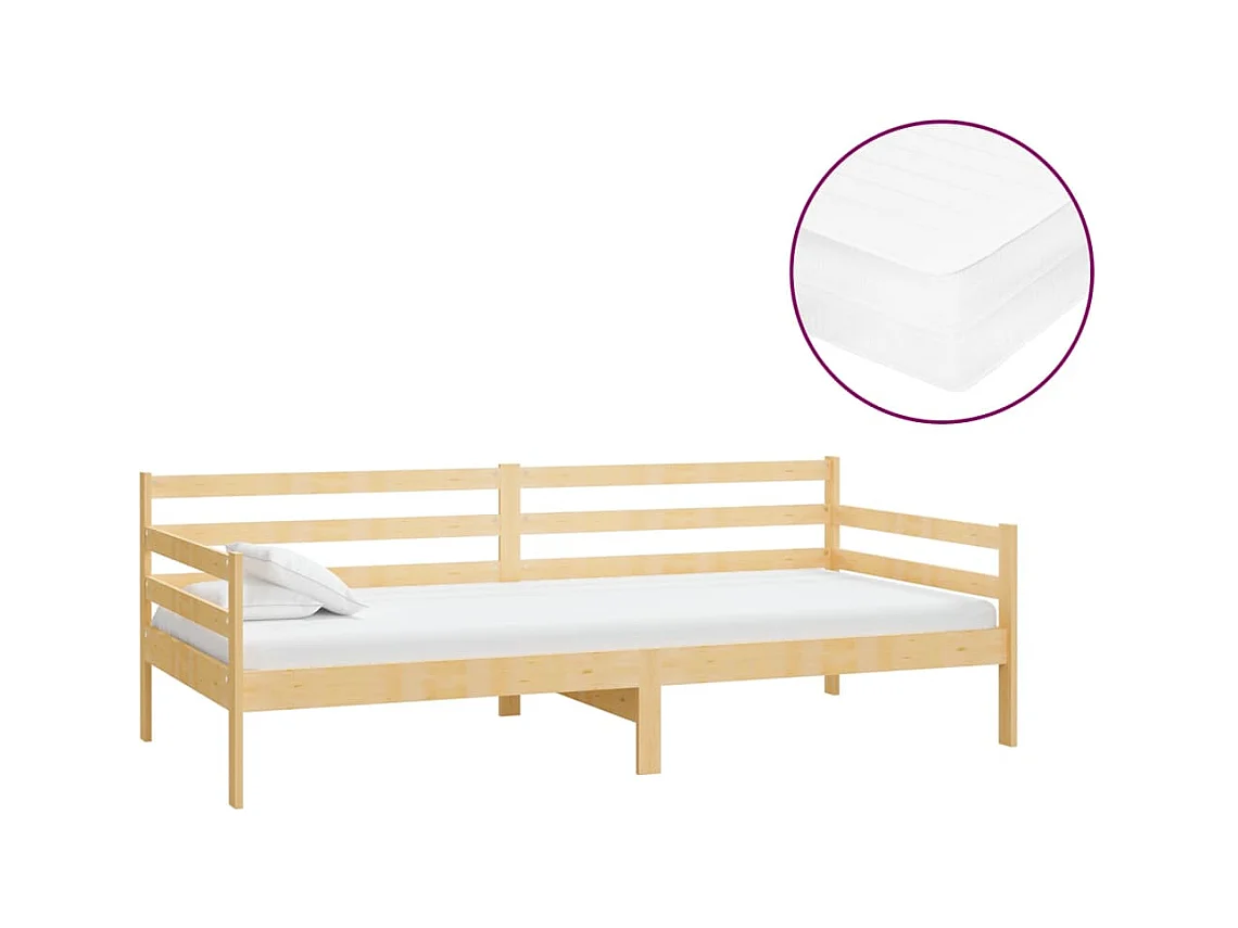 Dagbed met matras 90x200 cm Massief grenenhout