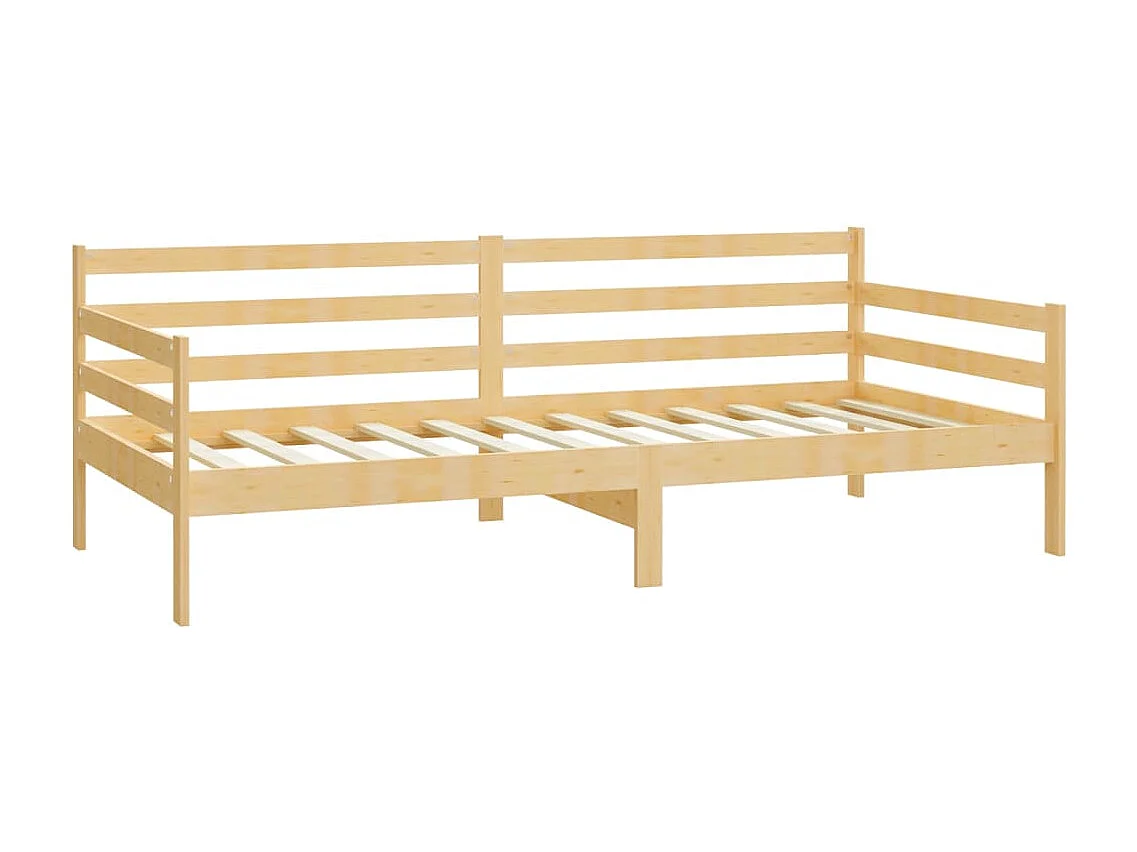 Lit de repos avec matelas 90x200 cm Bois de pin massif
