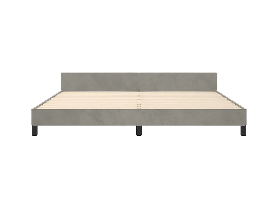 Estructura de cama sin colchón gris claro 200x200 cm terciopelo