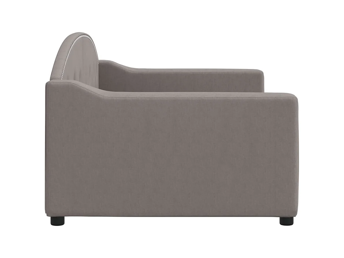 Lit de repos sans matelas taupe 90x200 cm tissu