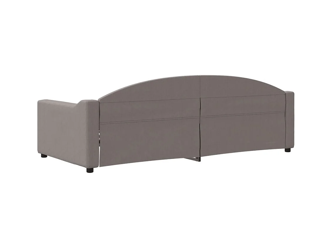 Lit de repos sans matelas taupe 90x200 cm tissu