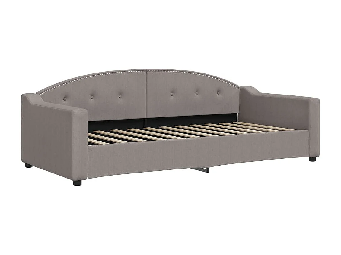 Diván sin colchón tela taupe 90x200 cm