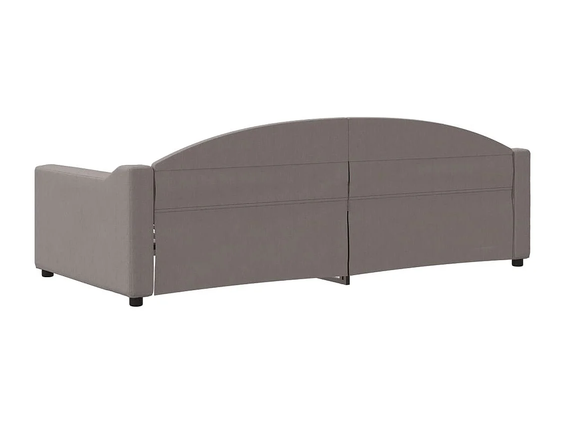 Diván sin colchón tela taupe 90x200 cm
