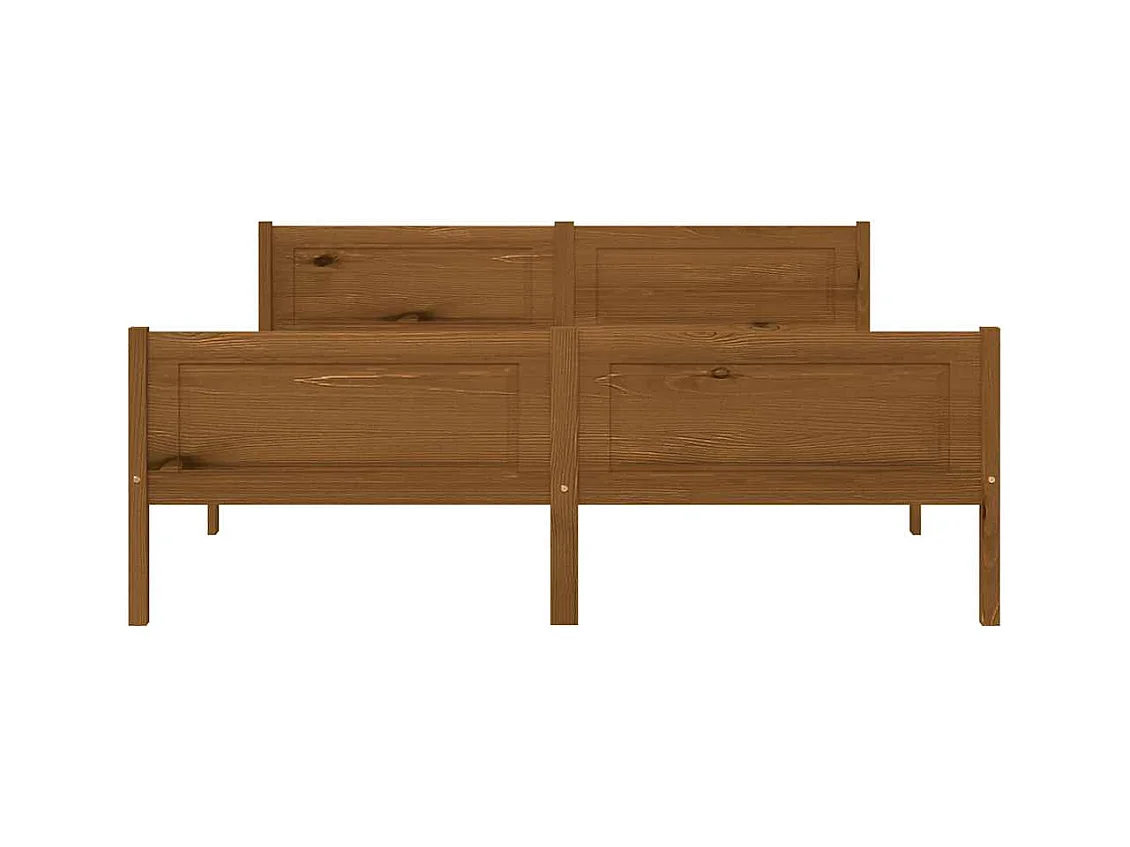 Struttura letto senza materasso in pino massello marrone miele 160x200 cm