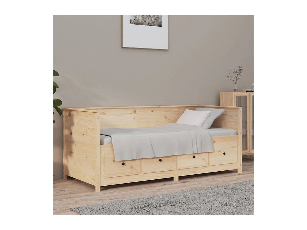 Dagbed zonder matras 75x190 cm massief grenenhout