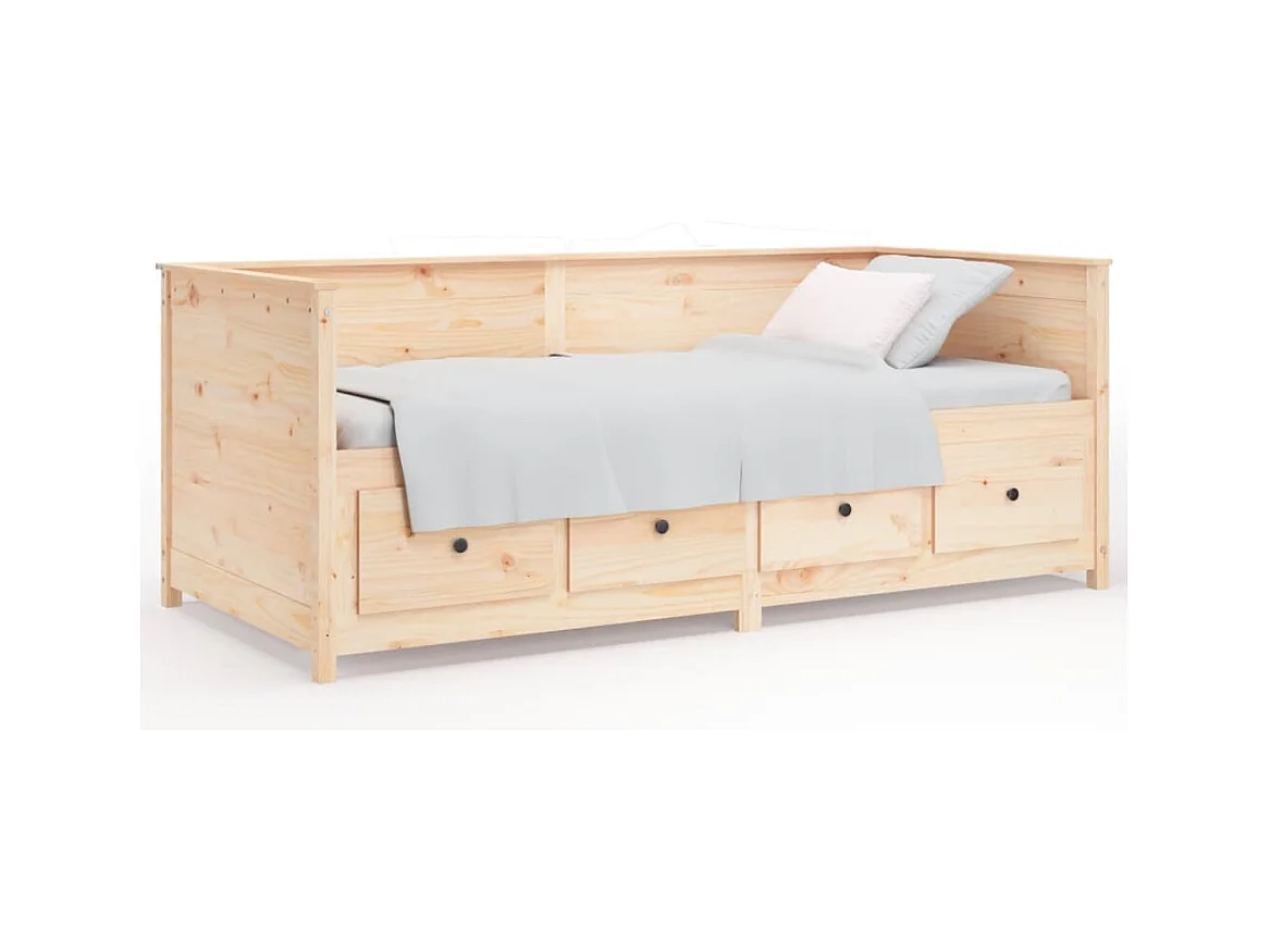 Dagbed zonder matras 75x190 cm massief grenenhout