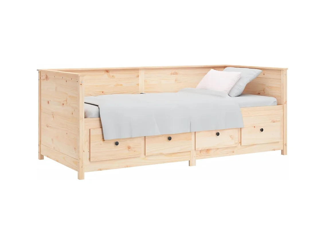 Dagbed zonder matras 75x190 cm massief grenenhout