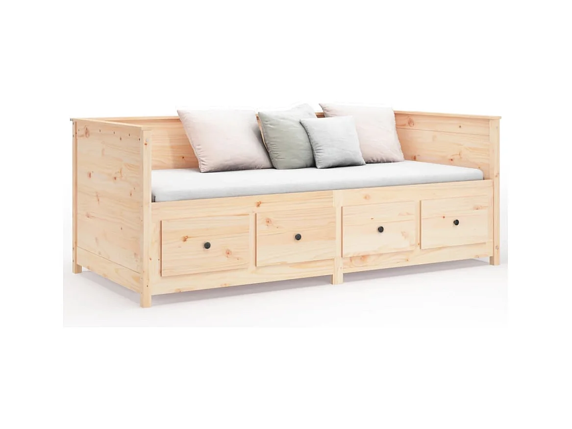 Dagbed zonder matras 75x190 cm massief grenenhout