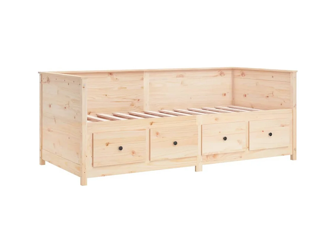 Dagbed zonder matras 75x190 cm massief grenenhout