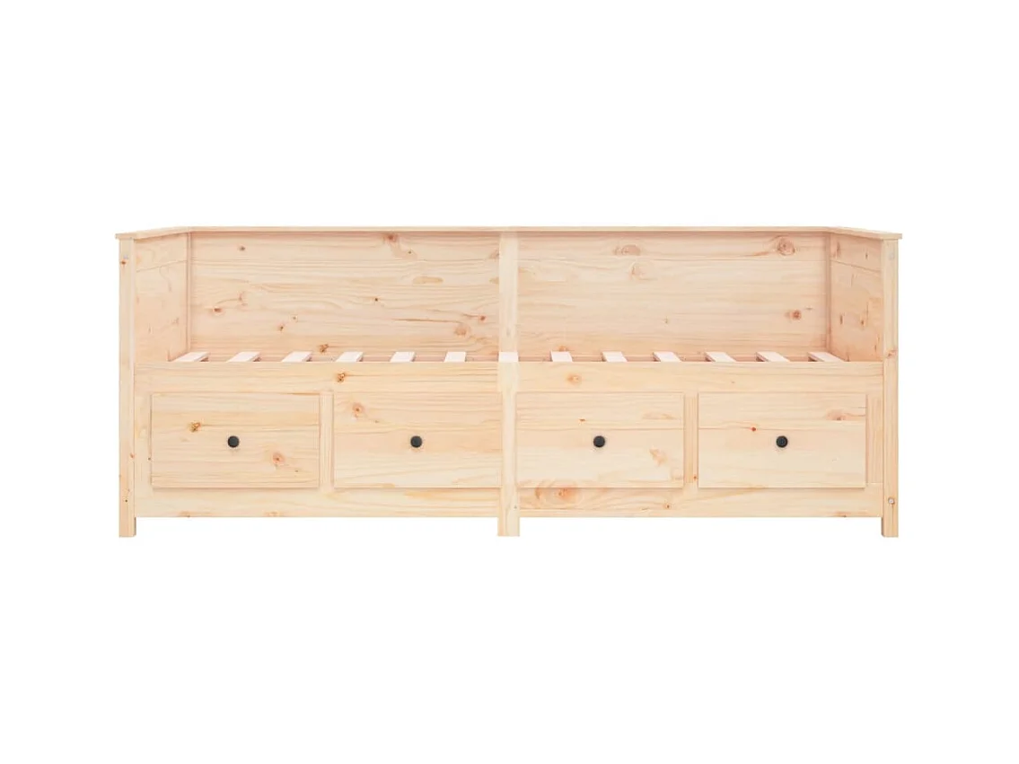 Dagbed zonder matras 75x190 cm massief grenenhout