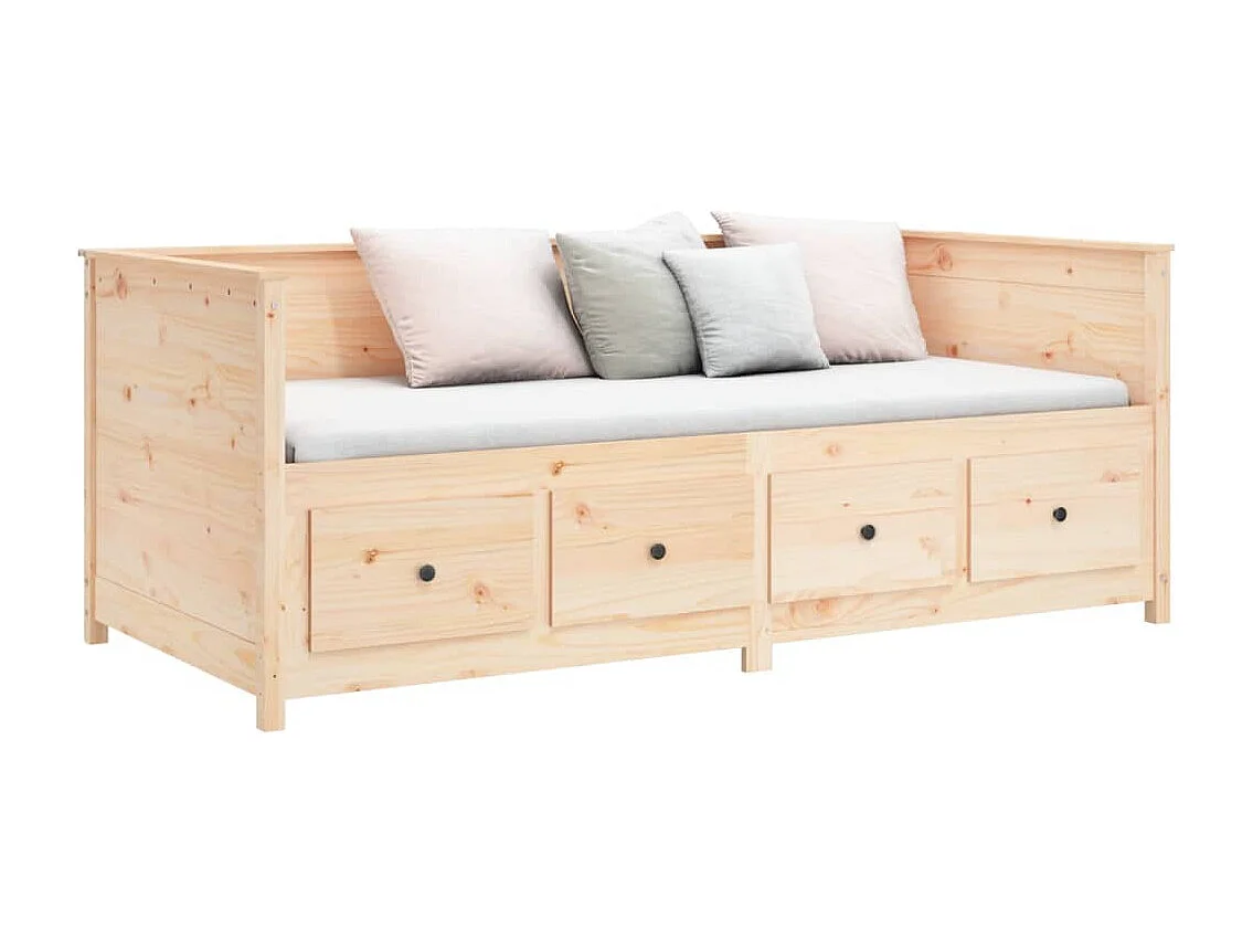 Lit de jour sans matelas 75x190 cm bois de pin massif