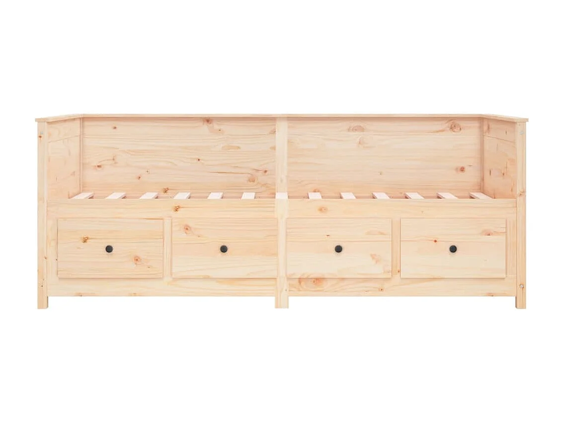 Lit de jour sans matelas 75x190 cm bois de pin massif