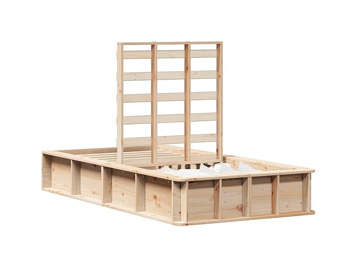Estructura de cama de pino macizo 210 x 118 x 30 cm Pino macizo