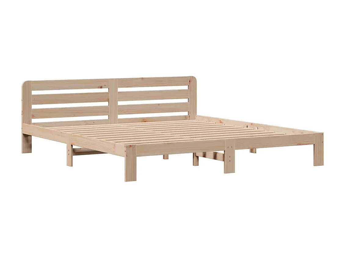 Bibliotheksbett ohne Matratze 180x200 cm Massivholz Kiefer