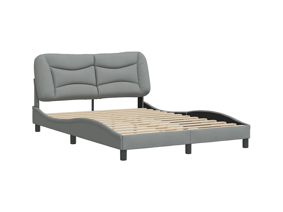 Bedframe zonder matras lichtgrijs 120x200 cm stof