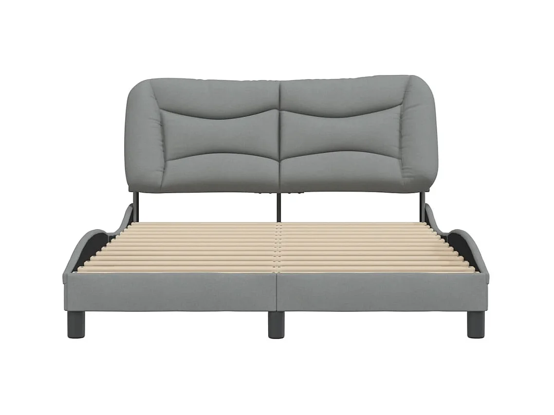 Bedframe zonder matras lichtgrijs 120x200 cm stof