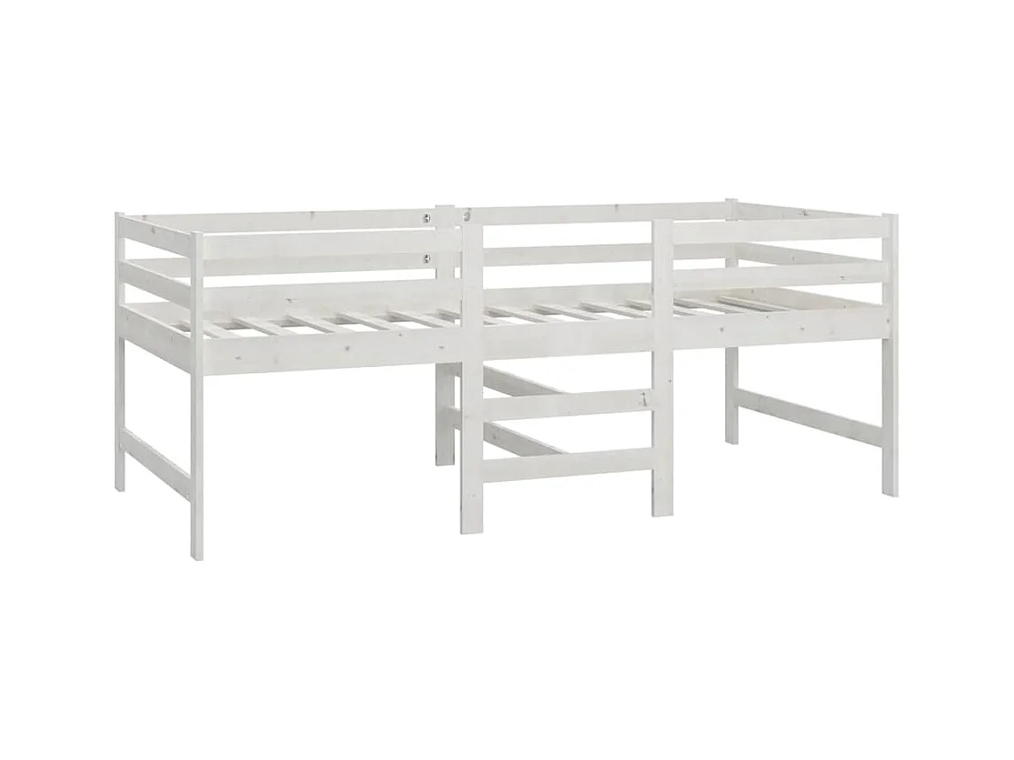 Struttura letto senza materasso bianco 90x200 cm in legno massello di pino
