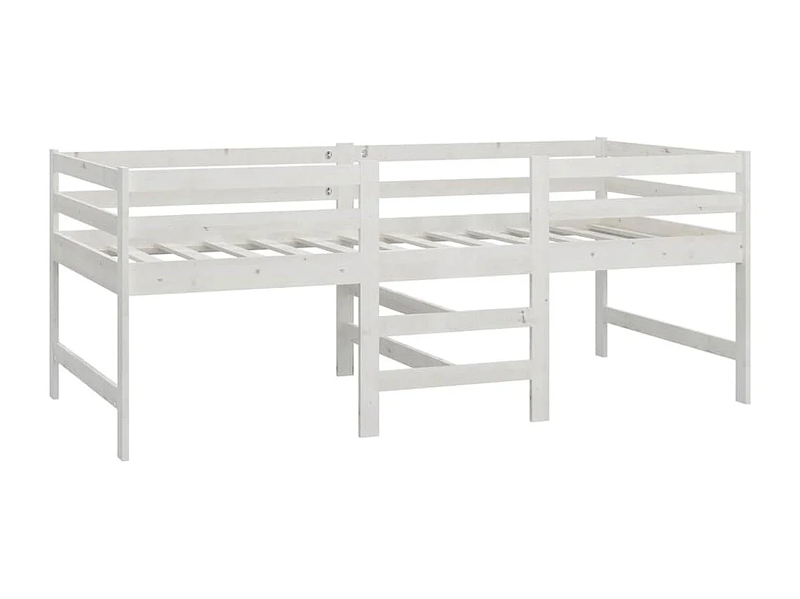 Cadre de lit sans matelas blanc 90x200 cm bois de pin massif