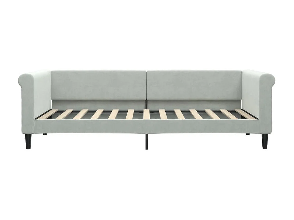 Divano letto con letto estraibile senza materasso grigio chiaro 90x200 cm