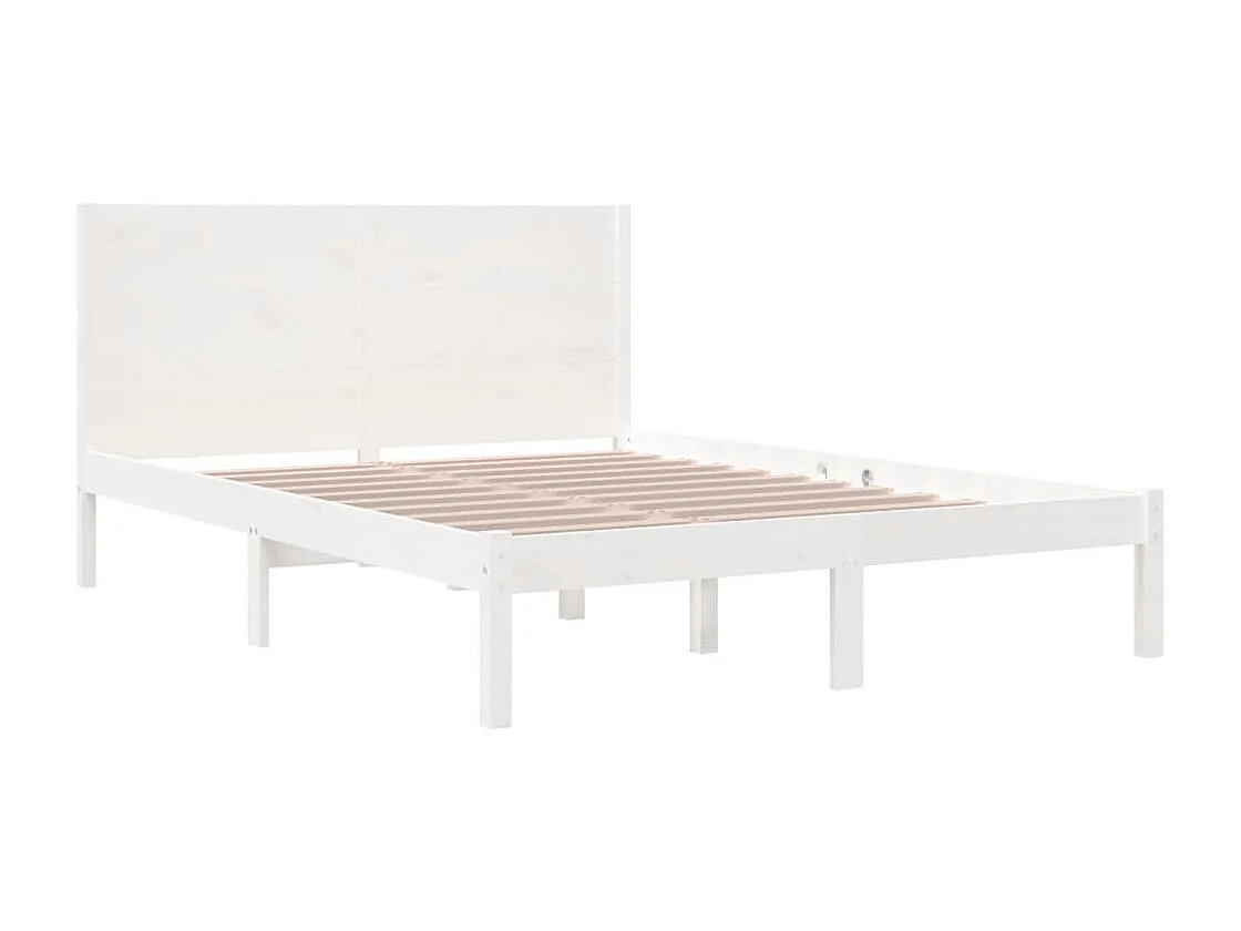 Bedframe zonder matras wit 140x200 cm massief grenenhout