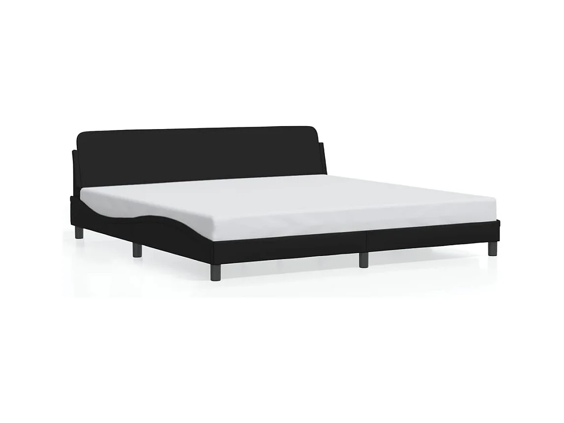 Bedframe zonder matras zwart 200x200 cm kunstleer